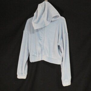U KIDS | small (7-8) | Soft and Plush Light Blue Velour Zip-Up Hoodie | NWOT